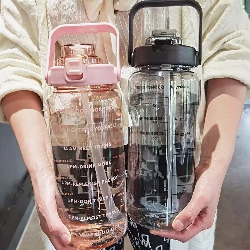 Sports Equipment Types - 2000ml Sports Drinking Bottles with Time