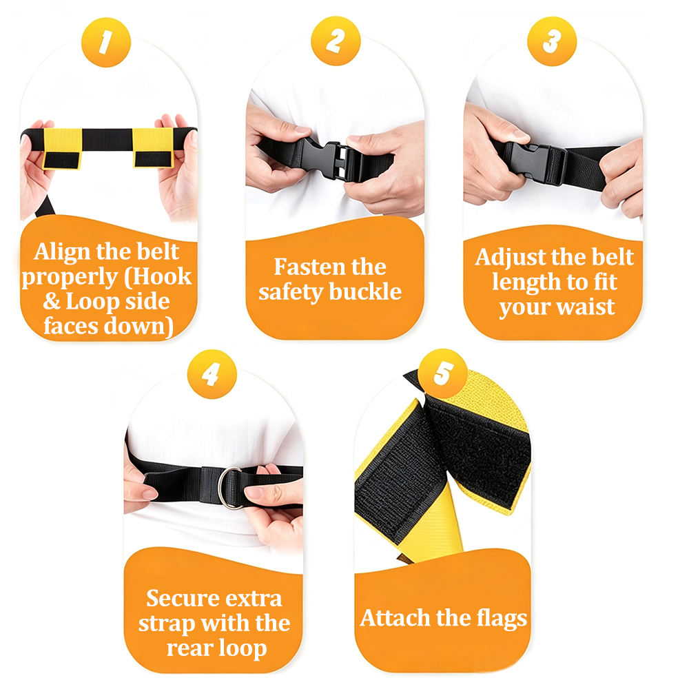6PCS Flag Football Belts Set A - Sports Equipment For Kids review and price