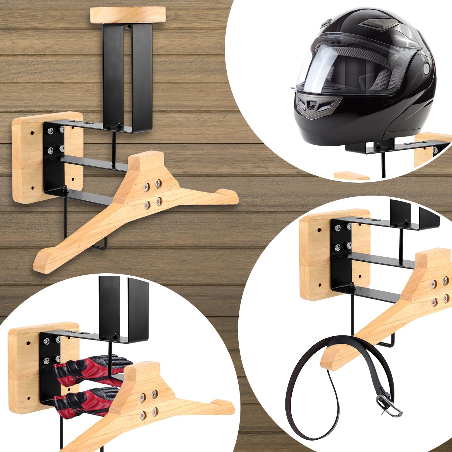 Wood Motorcycle Helmet Holder  - Sports Equipment Holder review and price