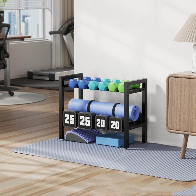 Adjustable Metal Dumbbell Rack - Sports Equipment Holder review and price