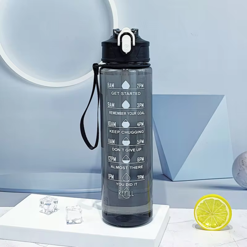 900ml Sports Bottle With Time  - Sports Equipment Types review and price