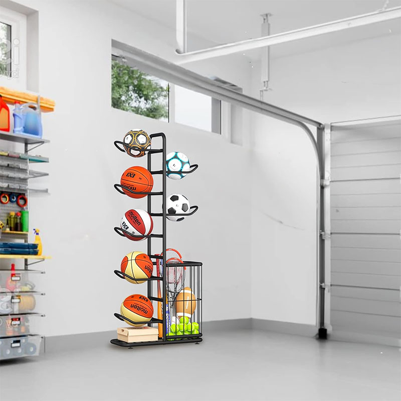 Sports Ball Storage Rack Baske - Sports Equipment Holder review and price